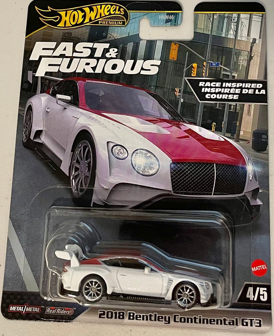 Hot Wheels Fast & Furious 1:64 die cast 2018 Bentley Continental GT3