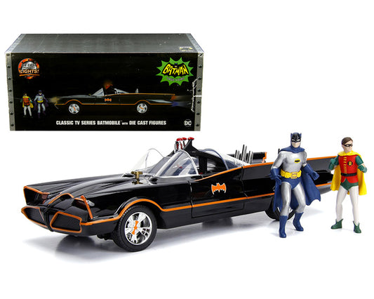 Jada 1:18 die cast 1966 Batmobile with Batman and Robin Figures