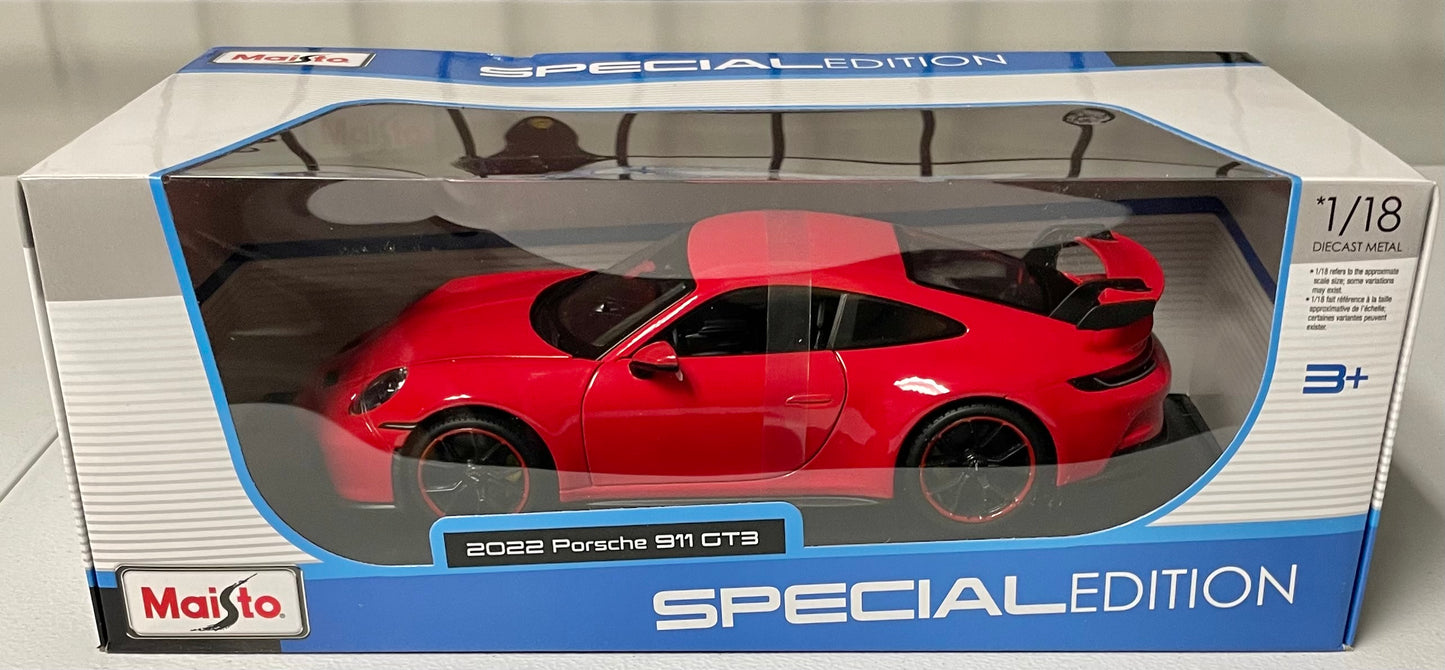 Maisto 1:18 die cast 2022 Porsche 911 GT3