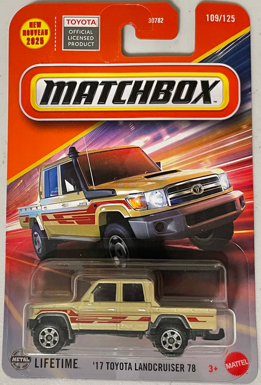 Matchbox 1:64 die cast 2017 Toyota Landcruiser 78