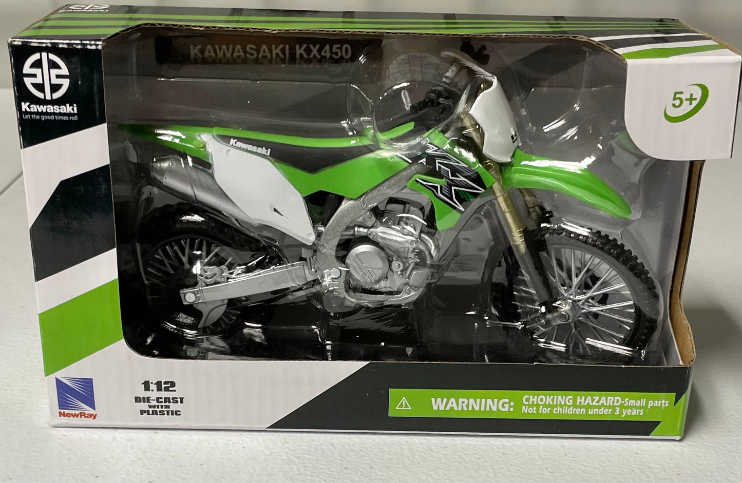 New Ray 1:12 die cast 2019 Kawasaki KX450F Dirtbike