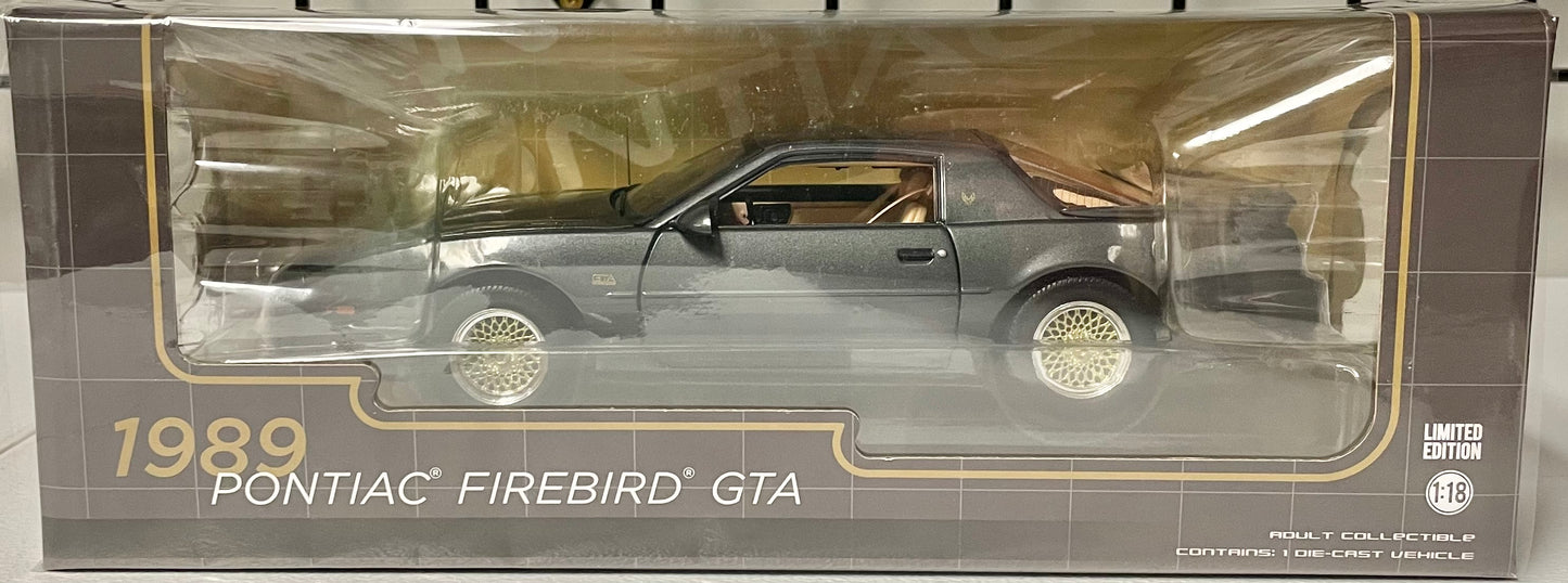 Greenlight 1:18 die cast 1989 Pontiac Firebird Trans Am GTA in Gray