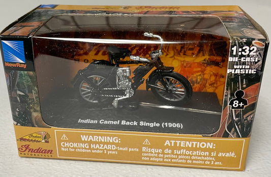 New Ray 1:32 die cast 1906 Camel Back Single Motorcycle