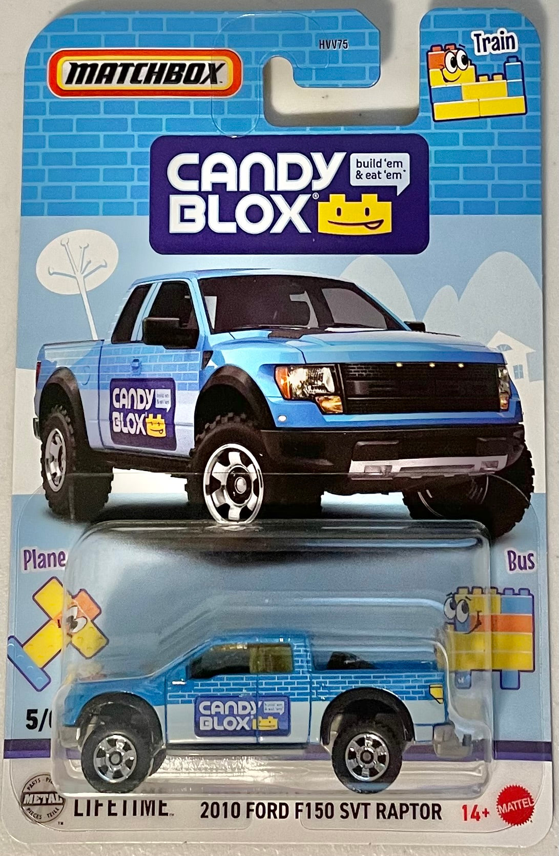 Matchbox 1:64 die cast 2010 Ford F150 SVT Raptor Candy Blox