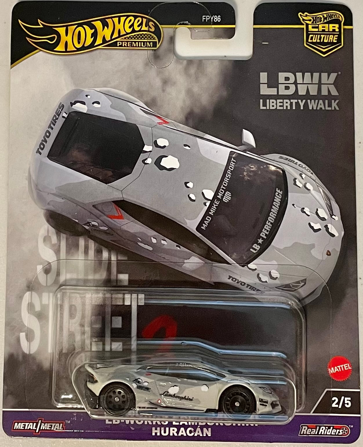 Hot Wheels 1:64 die cast Lamborghini Huracan LBWK Liberty Walk