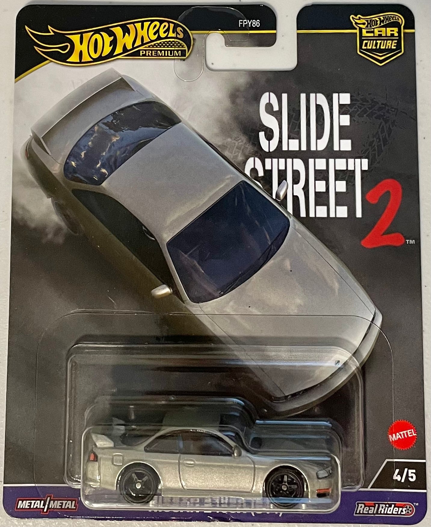 Hot Wheels 1:64 die cast Nissan 240SX S14 Silver