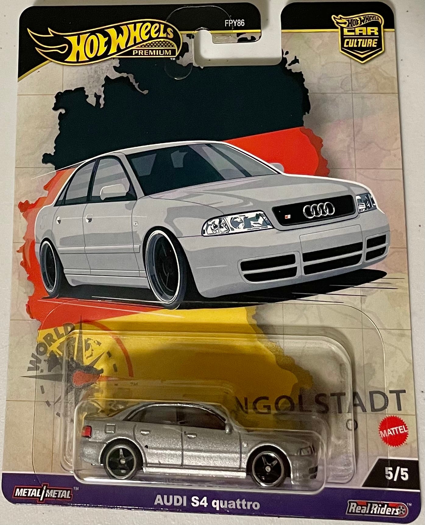 Hot Wheels 1:64 die cast Audi S4 Quattro Silver