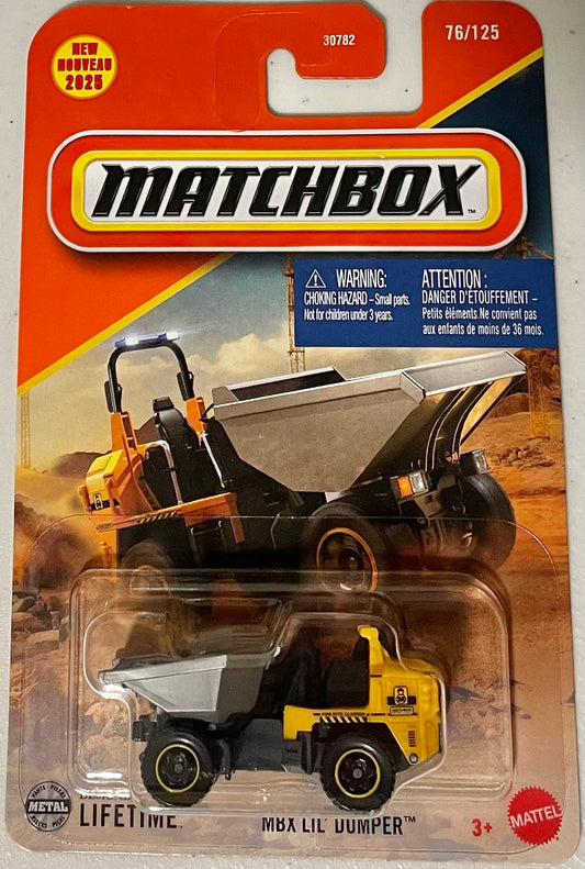 Matchbox 1:64 die cast MBX Lil Dumper Dump Truck